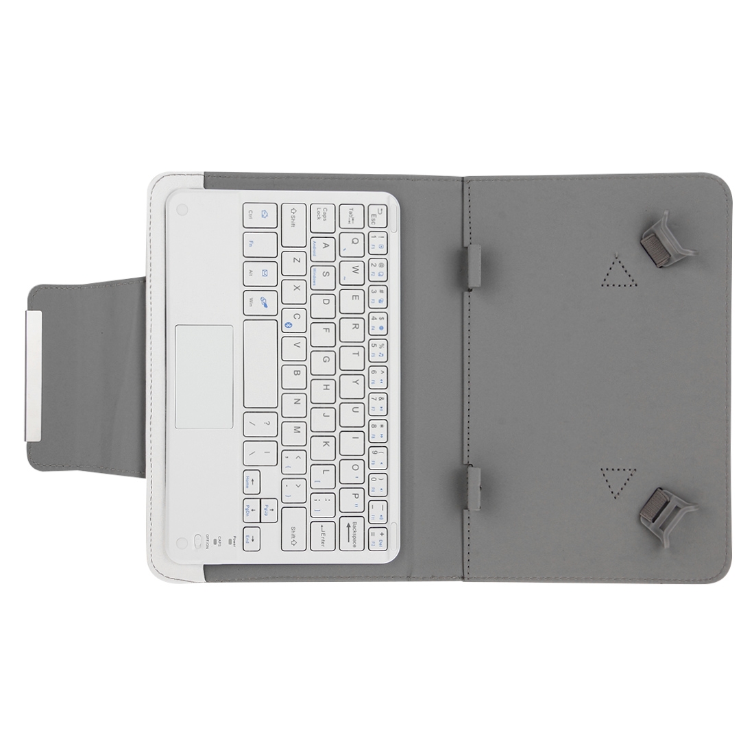 Universal Detachable Magnetic Bluetooth Touchpad Keyboard Leather Tablet Case With Holder For 10.1 inch iSO & Android & Windows Tablet PC. 