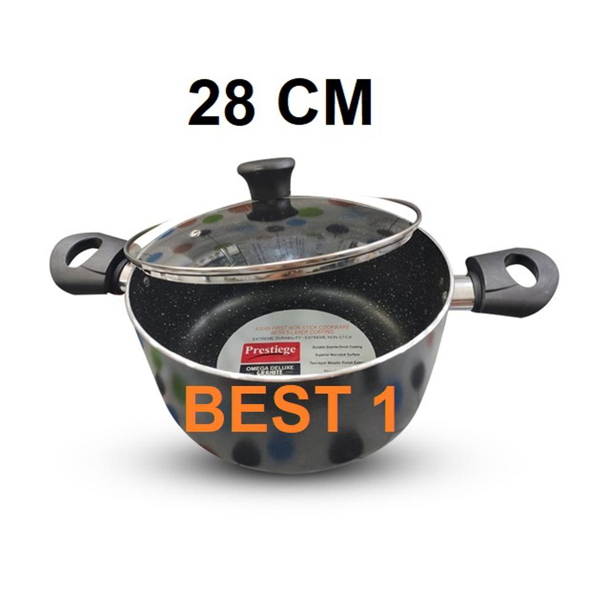 Prestiege INDUCTION Casserole with Glass Cover 28 CM (MULTIPLE COLOR)