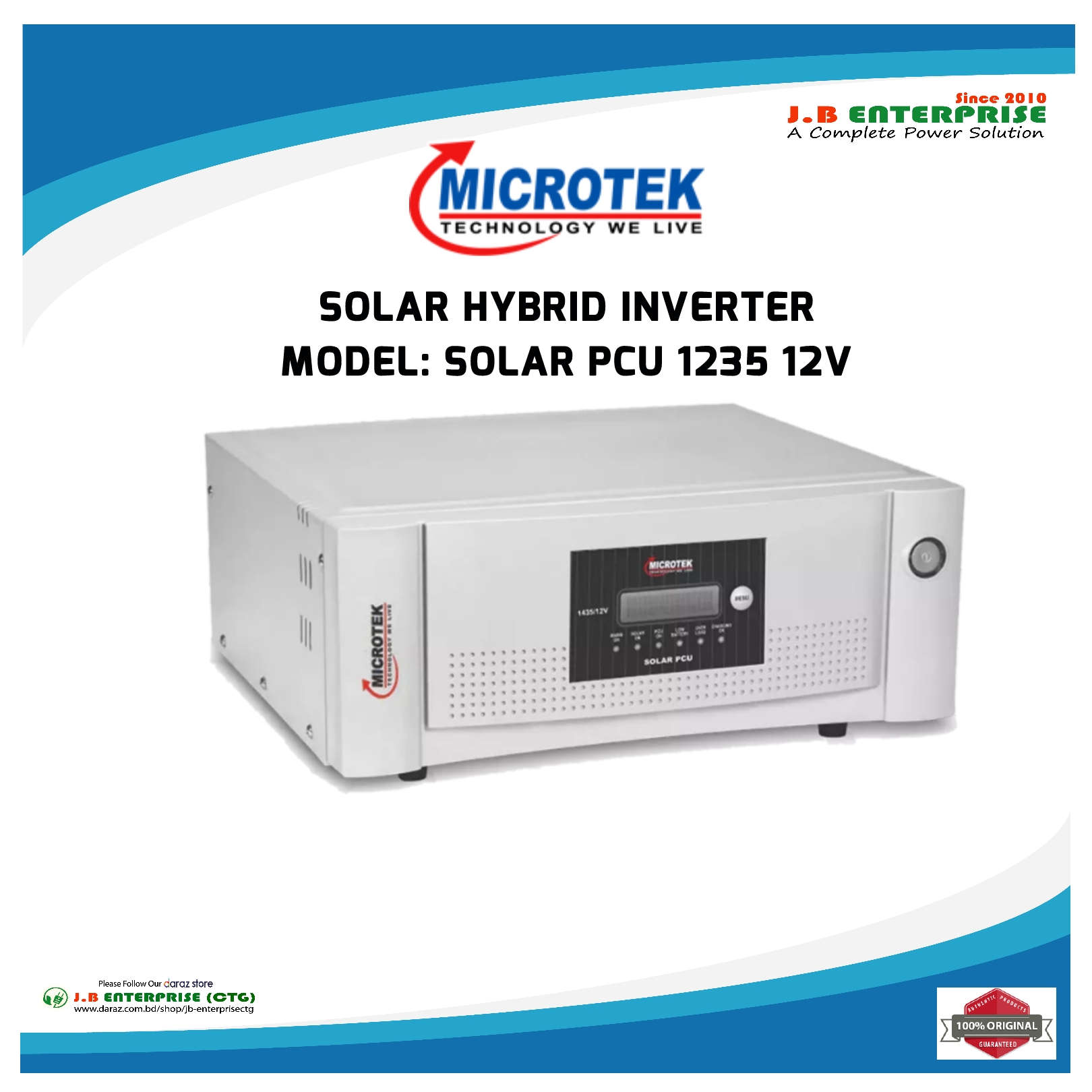 MICROTEK SOLAR IPS 1235 12V HYBRID PCU FOR 12V SINGLE BATTERY 2 YEARS OFFICIAL WARRANTY FOR 4 FAN 8 LIGHTS