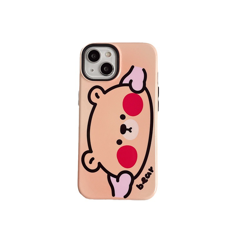 Feilin Two-in-One Pinching Face Animal Avatar New Suitable for Apple iPhone15promax Phone case 14 Soft Cover. 
