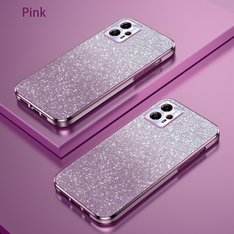 AnDyH Phone Case for Motorola Moto G13 Flash Powder Gradient Plating Casing. 