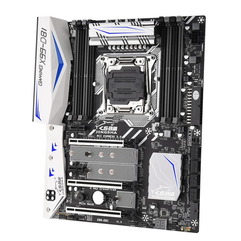 JINGSHA 1 PCS X99-D8I Gaming Motherboard DDR4 Memory Support Multiple Games M.2 WIFI Black for LGA2011-3 V3V4 Four Channel X99 Chip