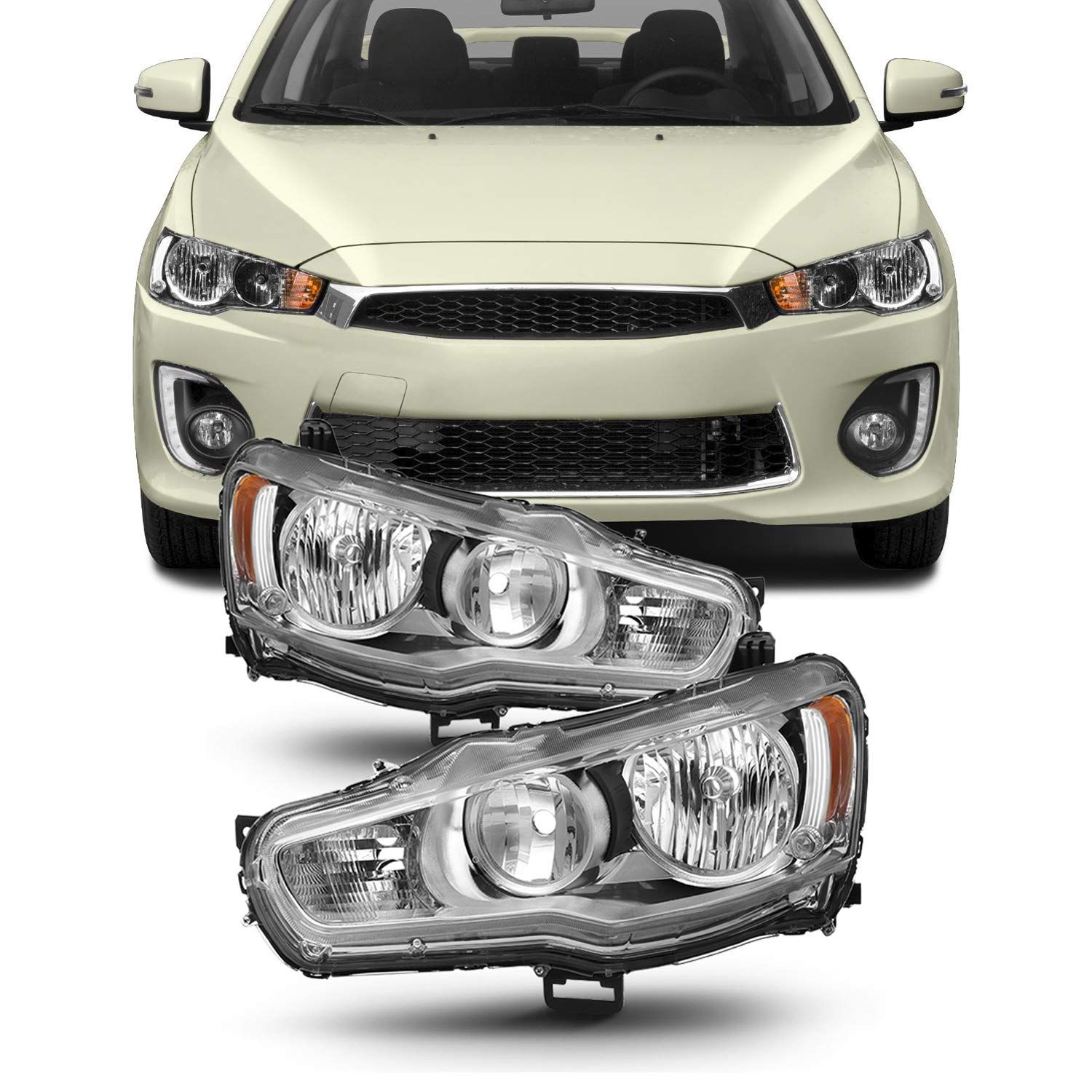 Mitsubishi Lancer 2008 Lancer Original Evolution Halogen Type Headlights 2pcs set. 