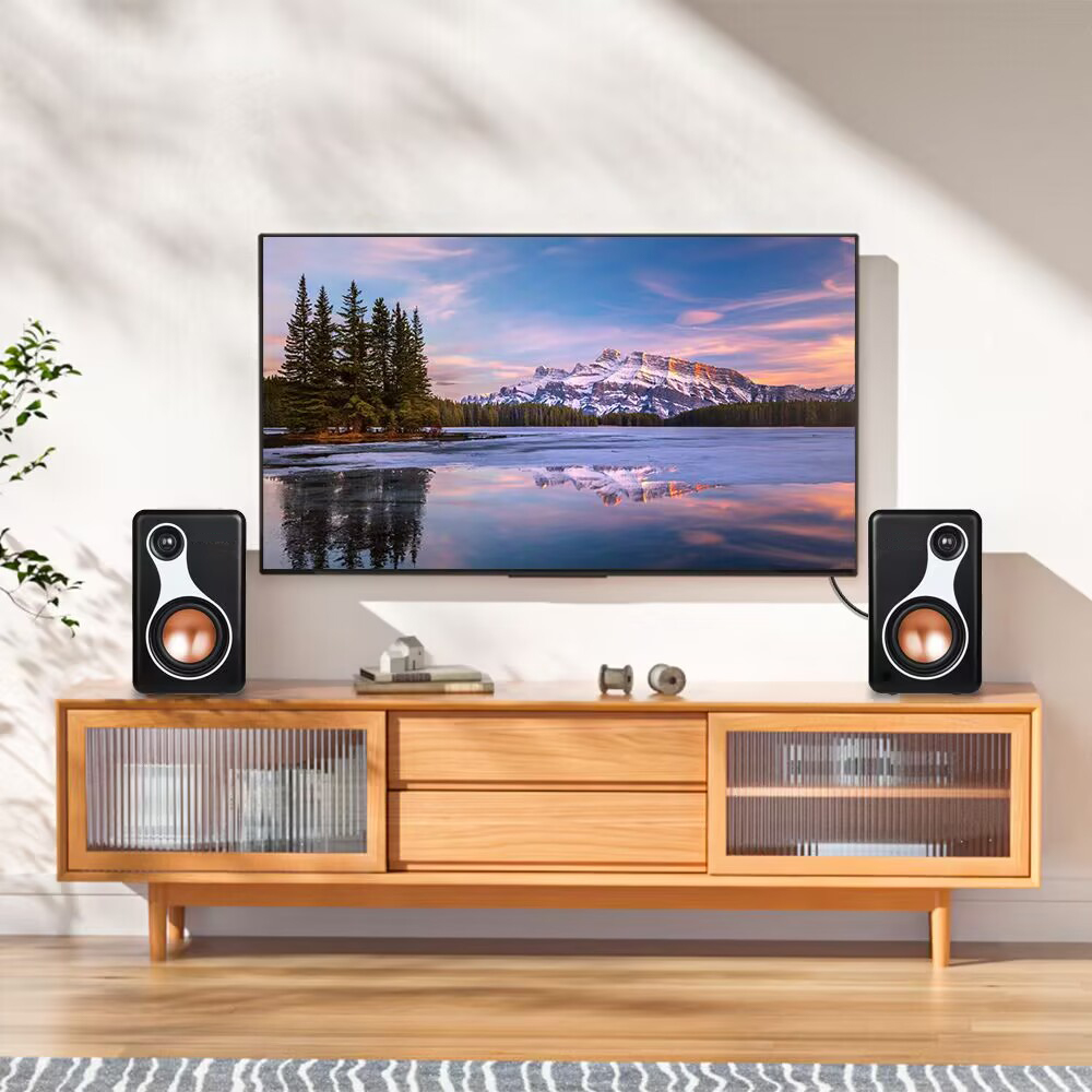 AIYIMA S500 Classic Bookshelf Speaker Bluetooth Wireless 120W Hifi Active Speakers For Home Computer Game Coaxial Optical RCA. 