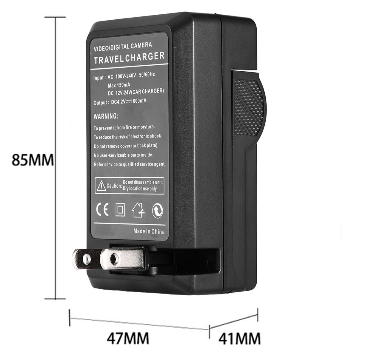 Battery Charger for Panasonic Lumix DMC-FH1, FH2, FH3, FH4, FH5, FH6, FH7, FH8, FH20, FH22, FH24, FH25, FH27 Digital Camera. 