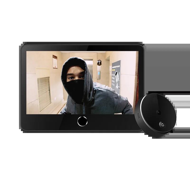 M1 Xiaobai Smart Camera Doorbell Cat Eye Infrared Night Vision Face Detector AI Human Detection LCD Display Work with For Mi App. 