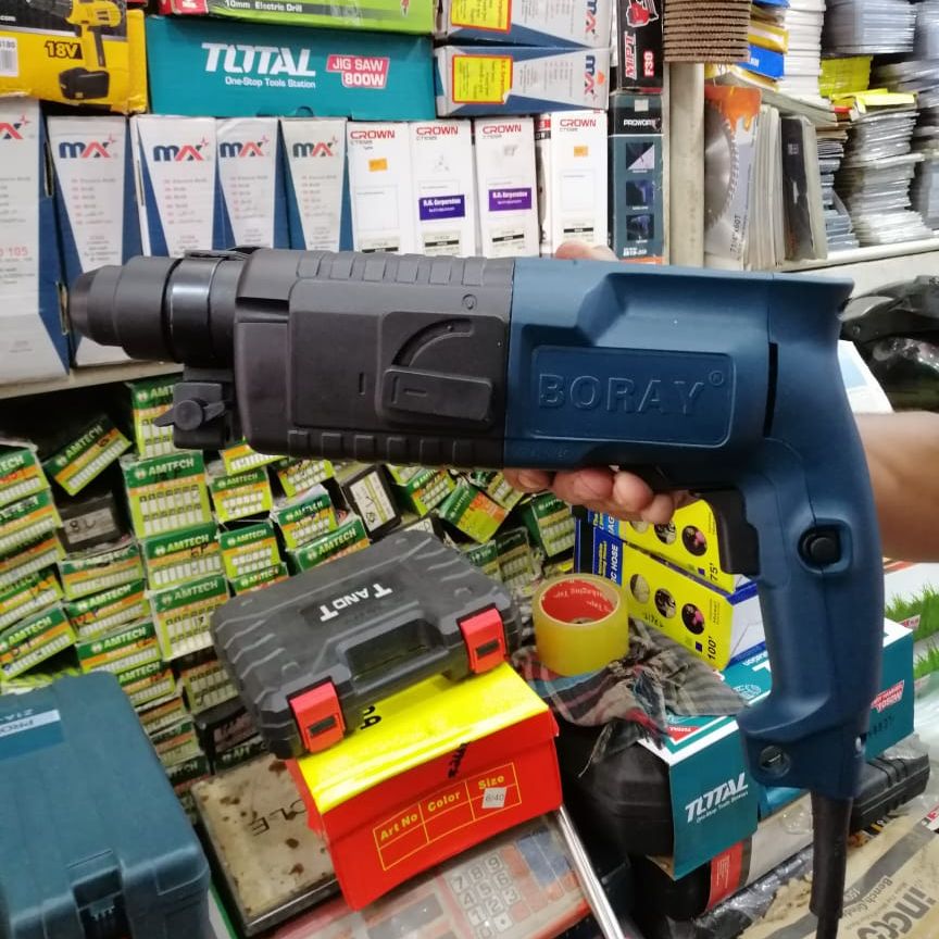 BORAY Rotary Hammer Drill machine 20-22mm 2000Watt 0-900r/min Professional Quality and Multi Function SAME AS PICTURE. 