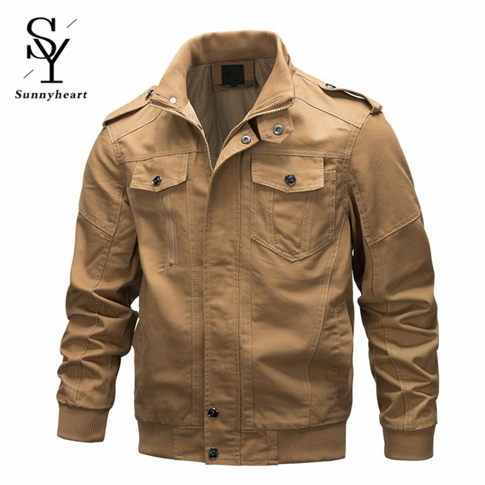 Bomber Jacket Ribbing Bottom Zipper Buttons Decoration Coat. 