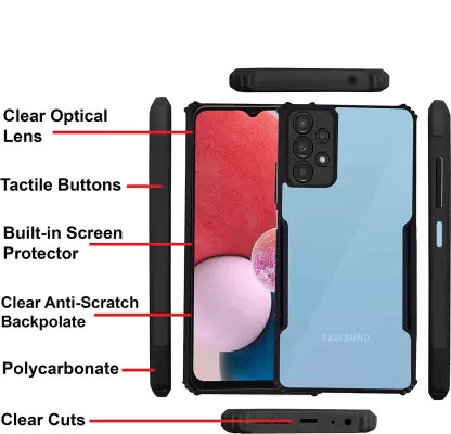 Samsung Galaxy A32 5G Transparent Back Cover PhoneDurable and Very ReliableCameraPhone Back - Made for style and Secure Usage. 
