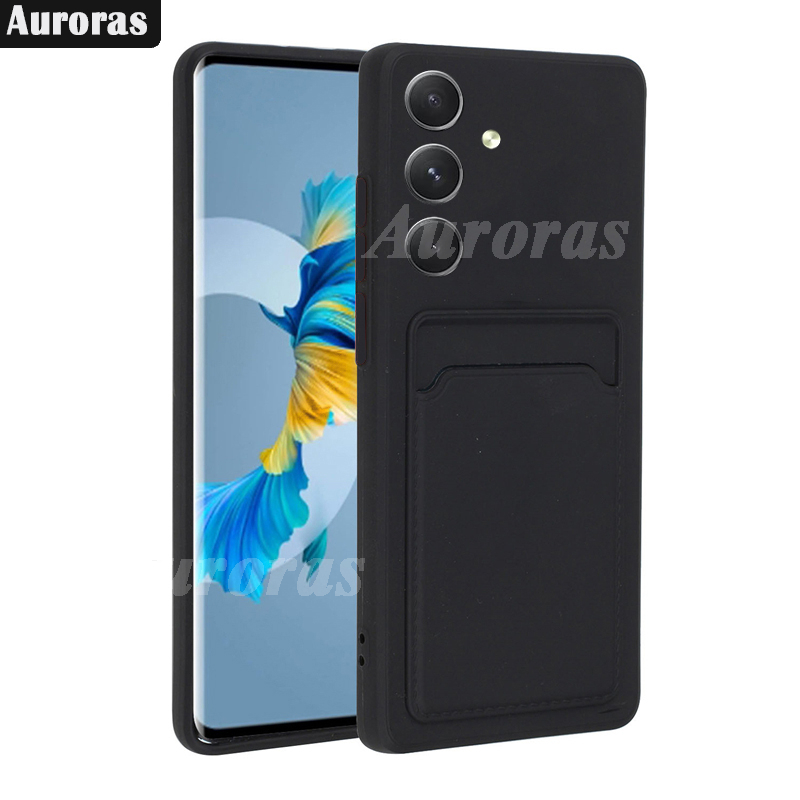 For Samsung Galaxy A35 A55 Phone Case Card Slot Lens Cover Soft Silicone Shockproof for Galaxy A35 A55 Cover Casing HP