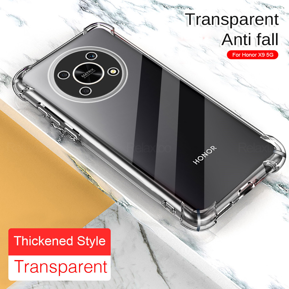 XINNI Cover Per Honor Magic4 Lite 5G Con Protezione Schermo Integrata – Antiurto 360°, Doppia Faccia, Trasparente Con Bordo Viola Chiaro