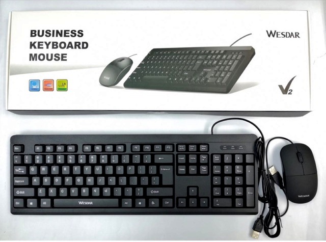 WESDAR V2 BUSINESS KEYBOARD& MOUSE Combo (English). 