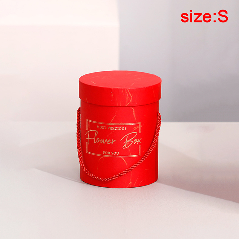 1pcs Round Flower Paper Boxes Lid Hug Bucket Packaging Box Gift Storage Boxes