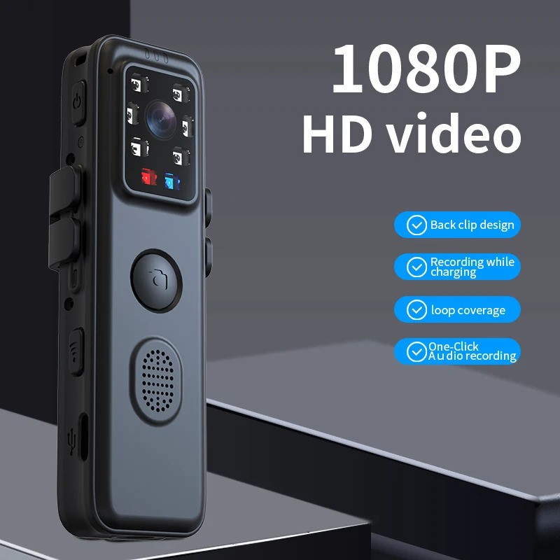 MC81 1080P HD Camera with Back Clip Night Vision Body Cam Portable Sport  Camera Camcorder with Bracket for Meeting Home | Daraz.com.bd