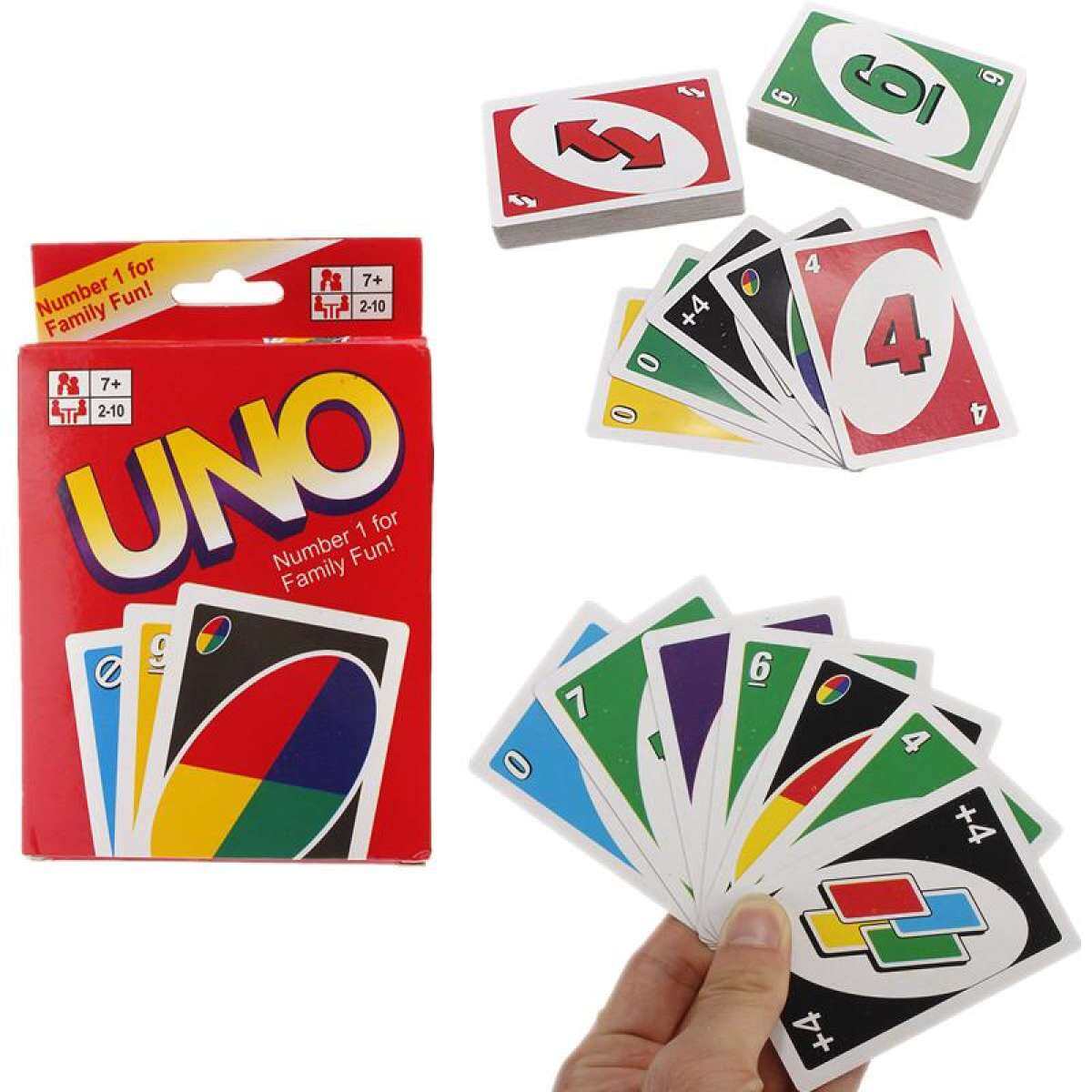 Paper Uno Card Game - Multi Color. 