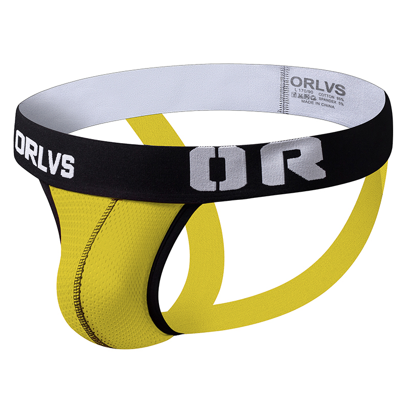 ORLVS (1 Pieces) Letter Nylon Men Underwear thongs Mens Jockstrap Fashion Thongs And G strings Low waist Print Innerwear OR139