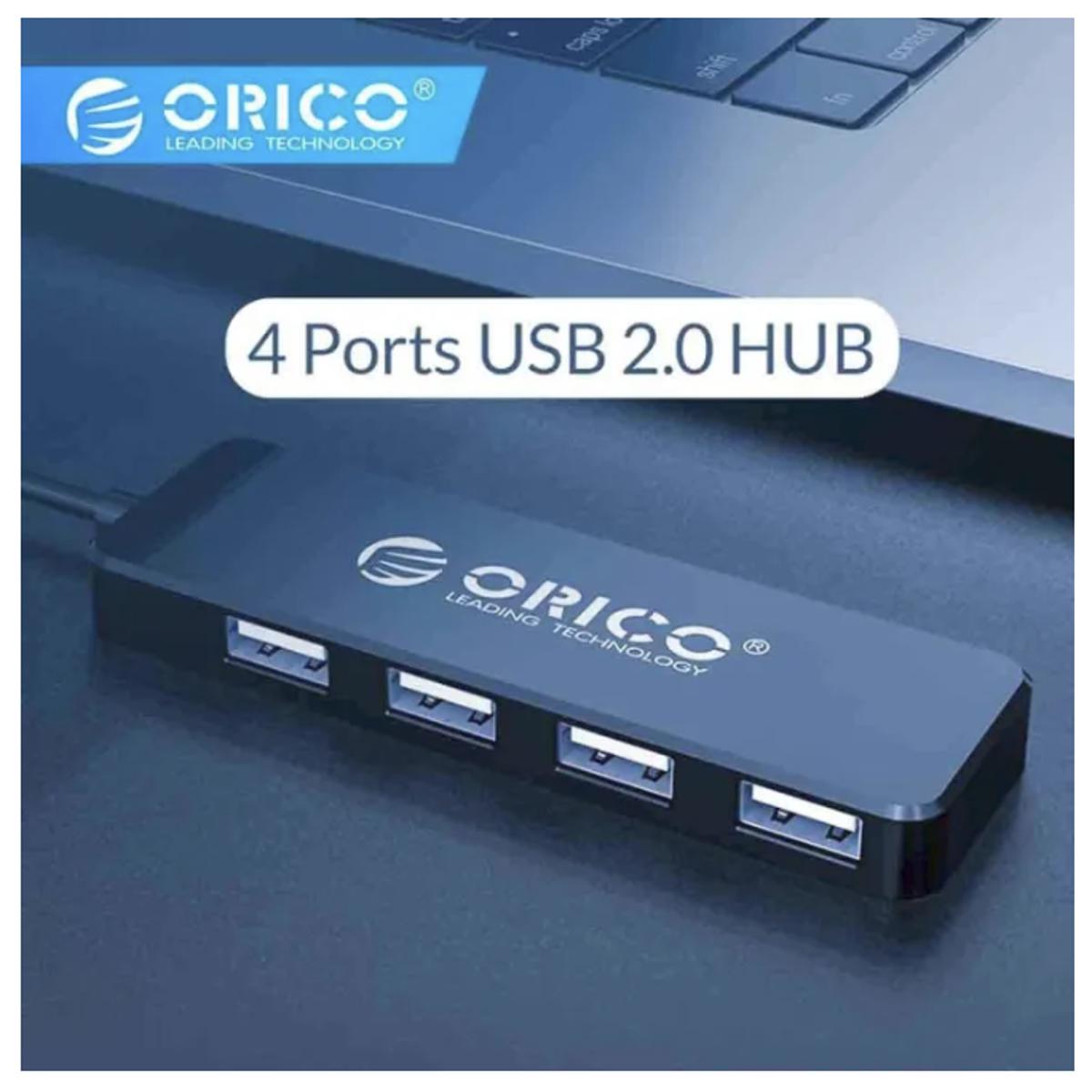 Orico Fl01 4 Port Usb 2.0 Hub With Portable Extension Cable High Speed Windows, Androind, Mac Os. - Usb Hub