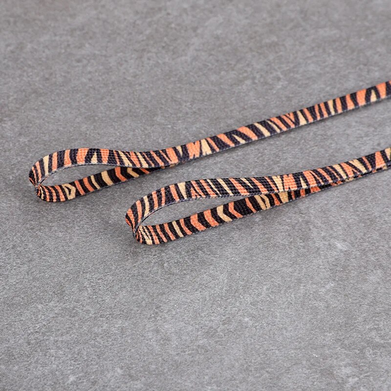 Classic Animal Patten Print Shoelace Creative Unisex Sneakers Canvas Shoe Lace Flat Leopard Zebra Tiger Snake Shoelaces Strings. 