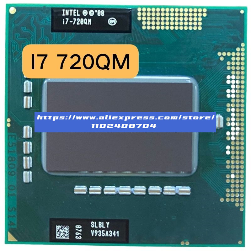 Intel Core i7-720QM i7 720QM SLBLY I7 720QM 1.6 GHz Quad Core 8 Thread CPU Processor 6W 45W Socket G1 / rPGA988A