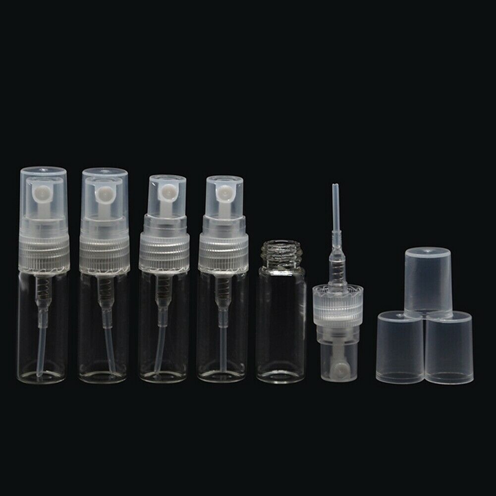 5Pcs 2/3/5/10ML Portable Mini Perfume Bottle Glass Empty Cosmetics Bottle Sample Test Tube Bottle Thin Glass Vials. 