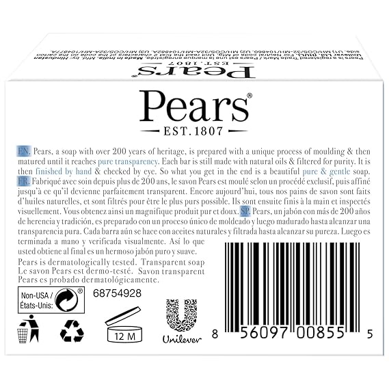 Pears Germ Shield Bar Soap With Mint Extract - 125g. 