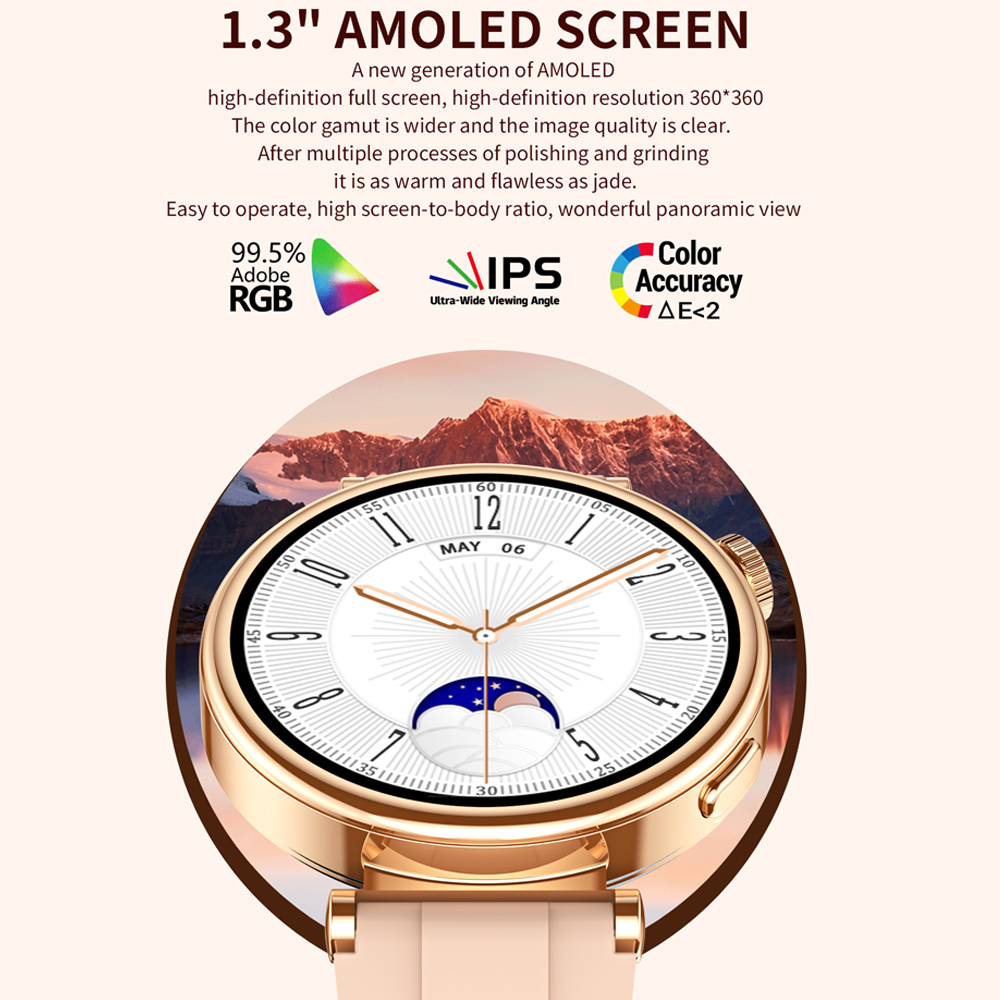 For HUAWEI GT4 Smart Watch Women 1.36 AMOLED 360*360 HD Sreen Display Always Show Time Compass Bluetooth Call Smartwatch Ladies. 