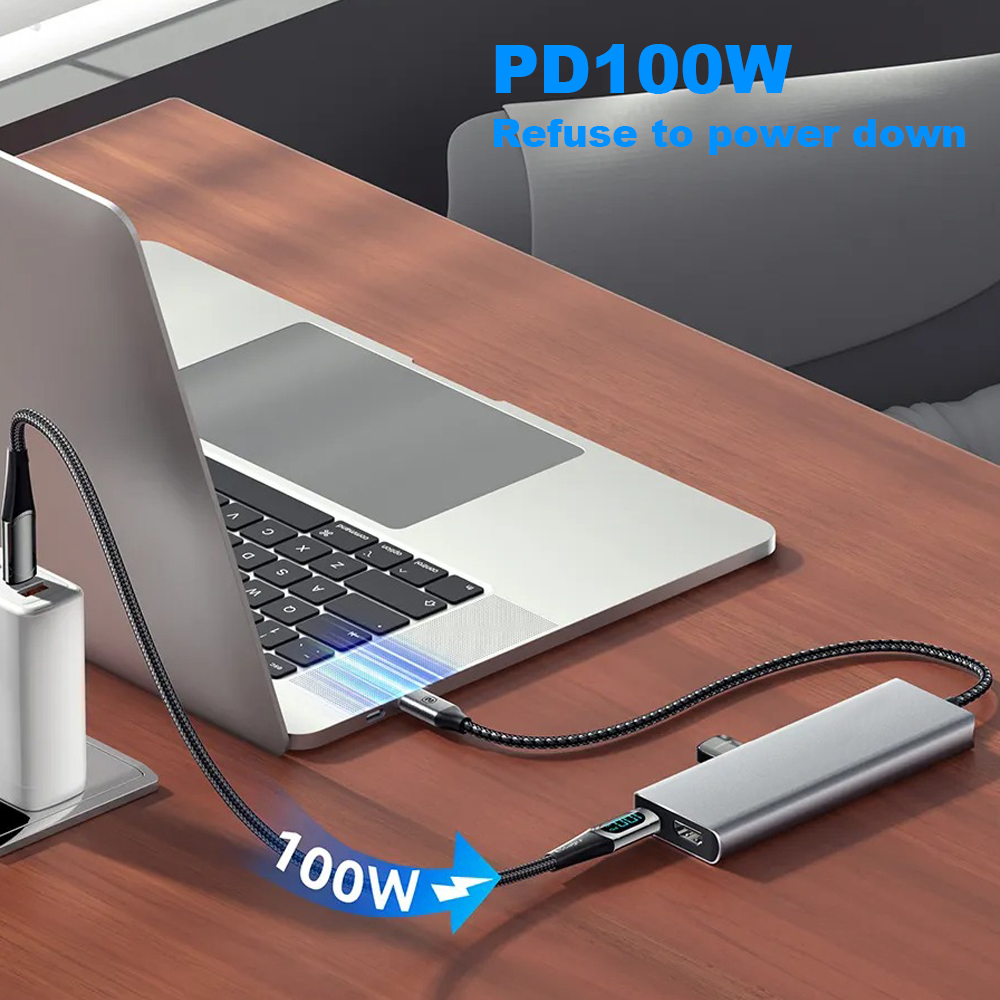 8-in-1 USB Hub With Disk Storage Function SSD M.2 SATA NVME USB Type C to HDMI-Compatible Docking Station For Macbook Air M1 M2. 