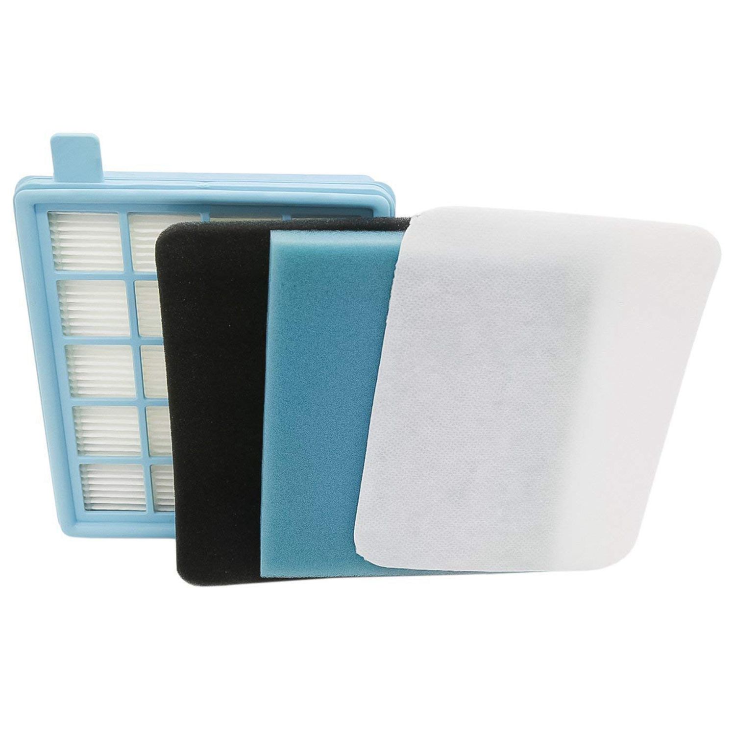 Filter set for Philips PowerPro Active and Compact vacuum cleaner. (Comparable with FC8058 / 01)-Multi. 