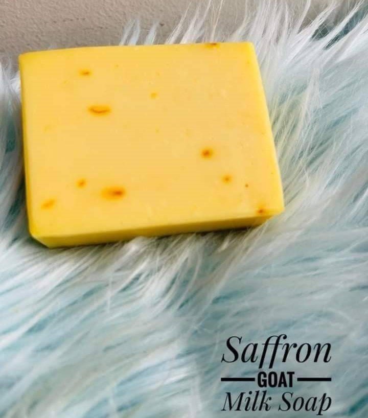 Saffron Goats Milk Soap Premium (Handmade). 