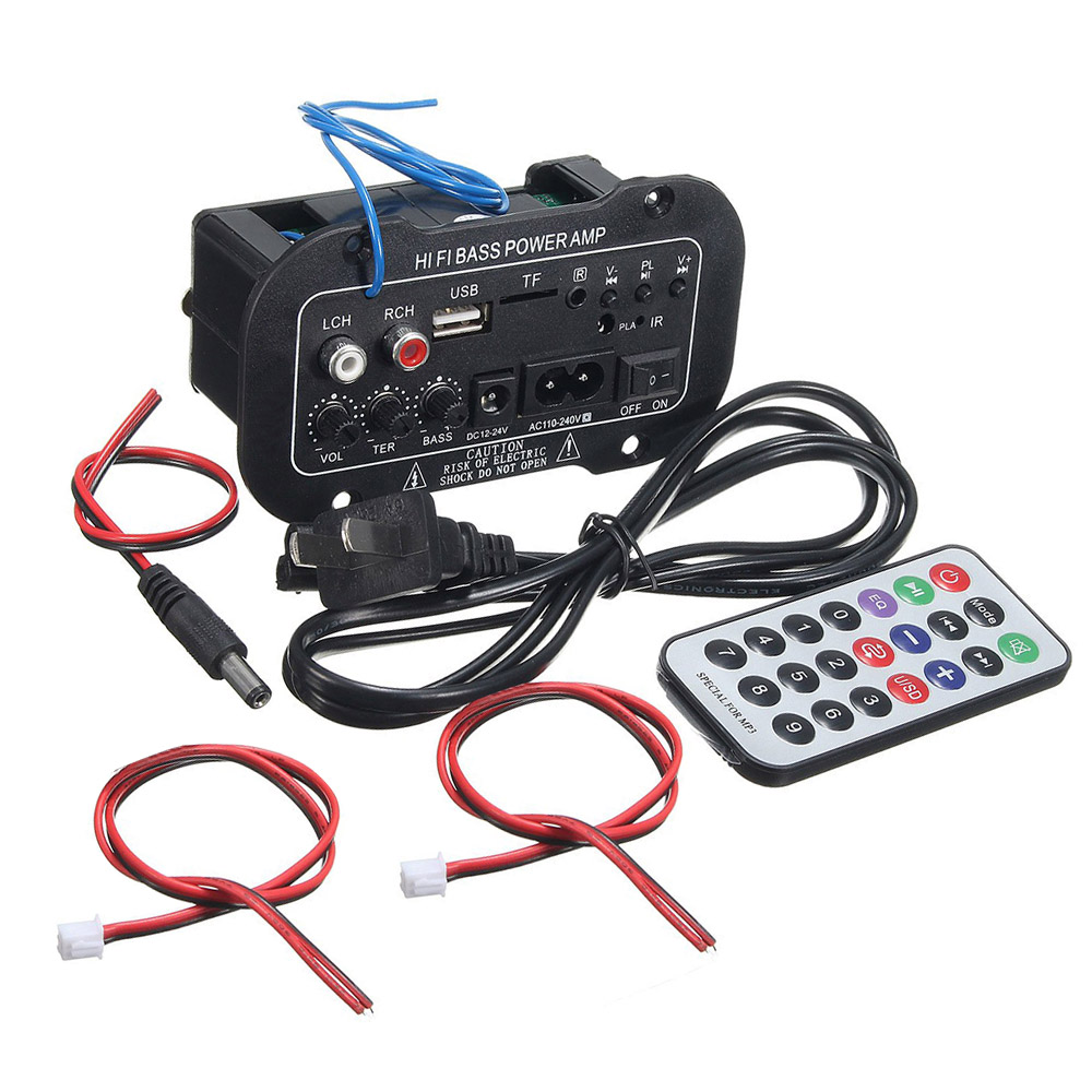 220V Car Bluetooth 2.1 Hi-Fi Bass AMP Mini Car Car Amplifier Radio Audio Digital Amplifier USB TF Remote Control Good effect and easy to use. 
