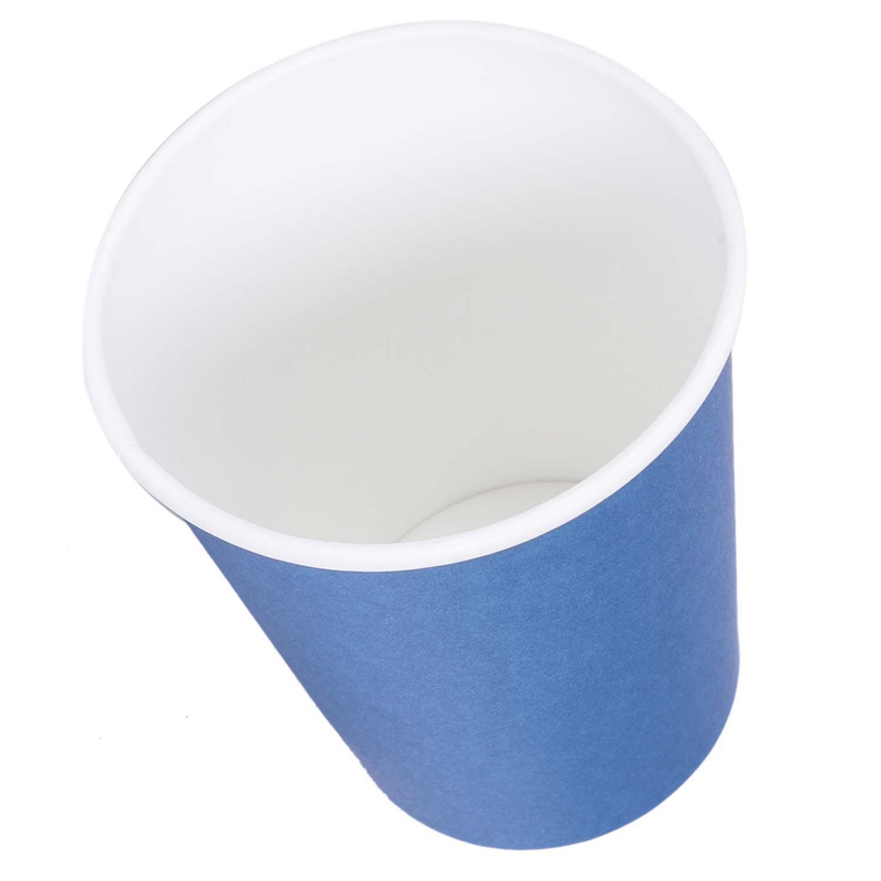40 Paper Cups (9Oz) - Plain Solid Colours Birthday Party Tableware Catering(Blue&Green)