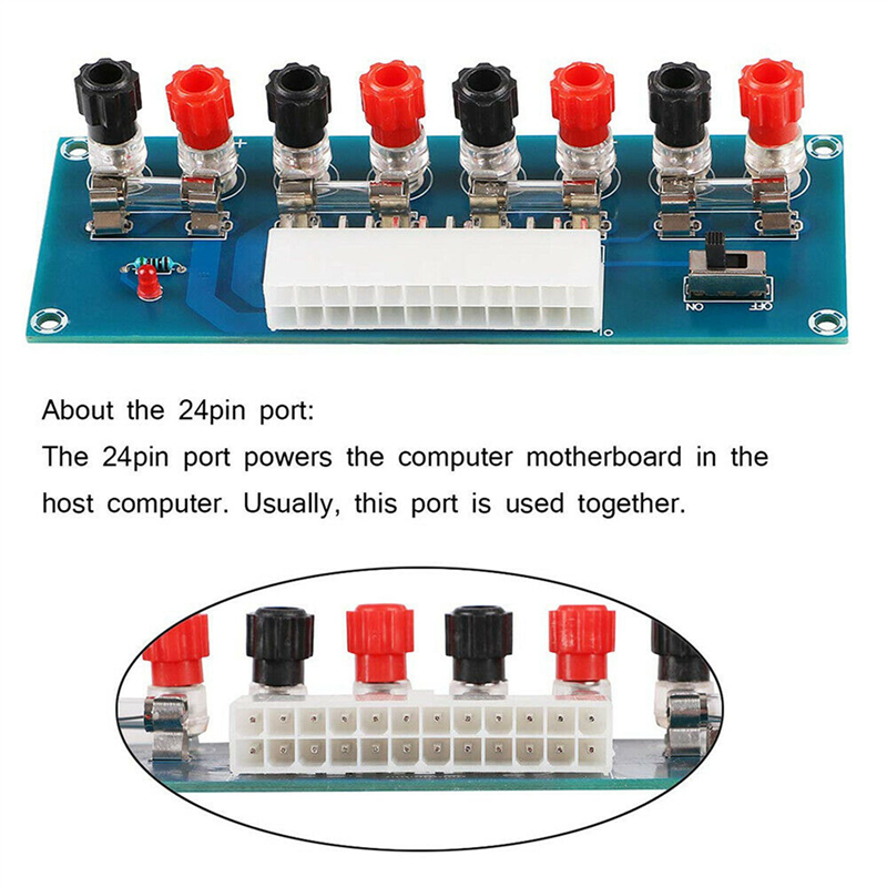3X 24 Pins Atx Benchtop Board Computer Pc Power Supply Breakout Adapter Module
