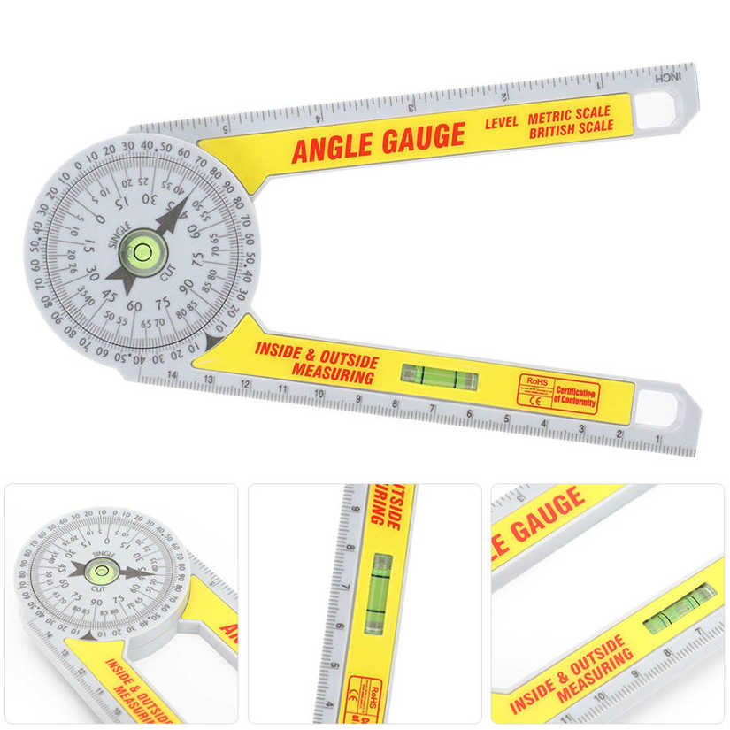 Angle Gauge Miter Saw Protractor Engineering Plastic High Accuracy Measuring Ruler Tool for Outdoors. 