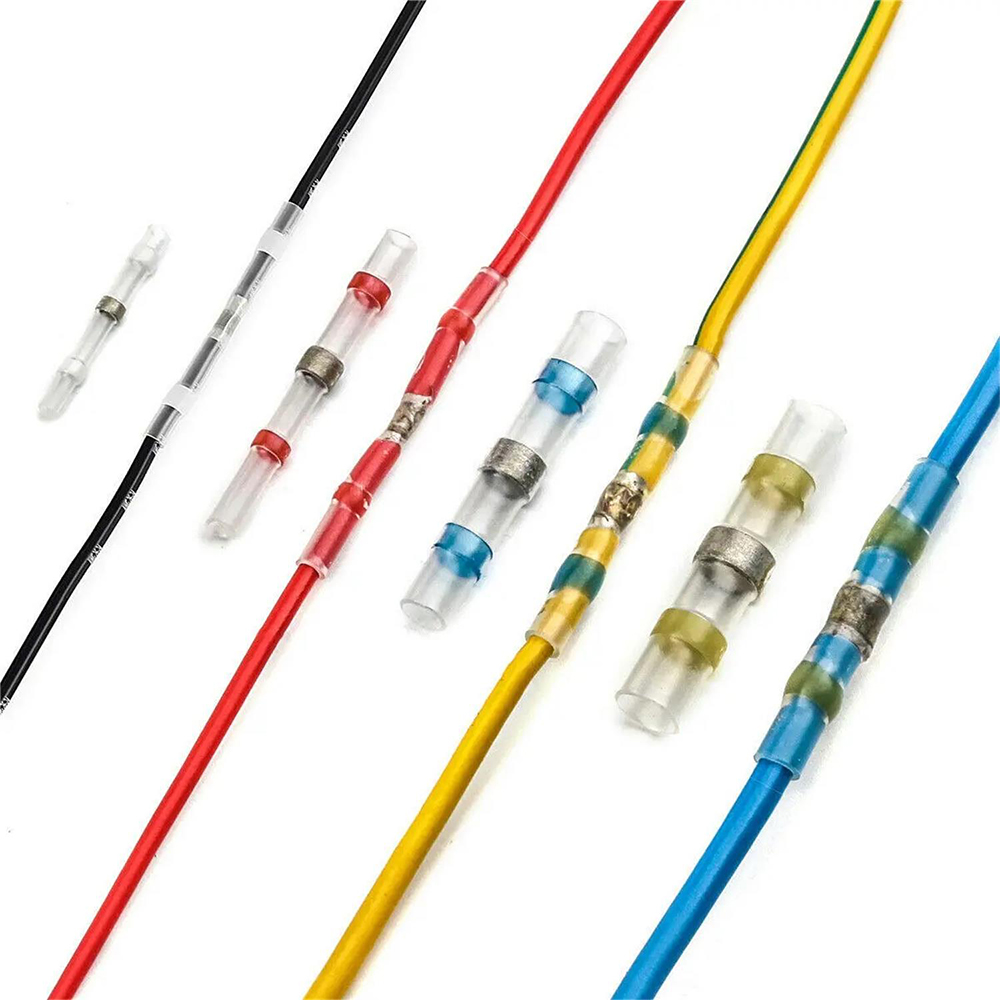 250PCS/Box Waterproof Heat Shrink Tube Assorted Solder Seal Sleeve Wire Connectors Shrinkage Tubing Butt Terminal Connector with Storage Case for DIY (2:1 Shrink Ratio). 