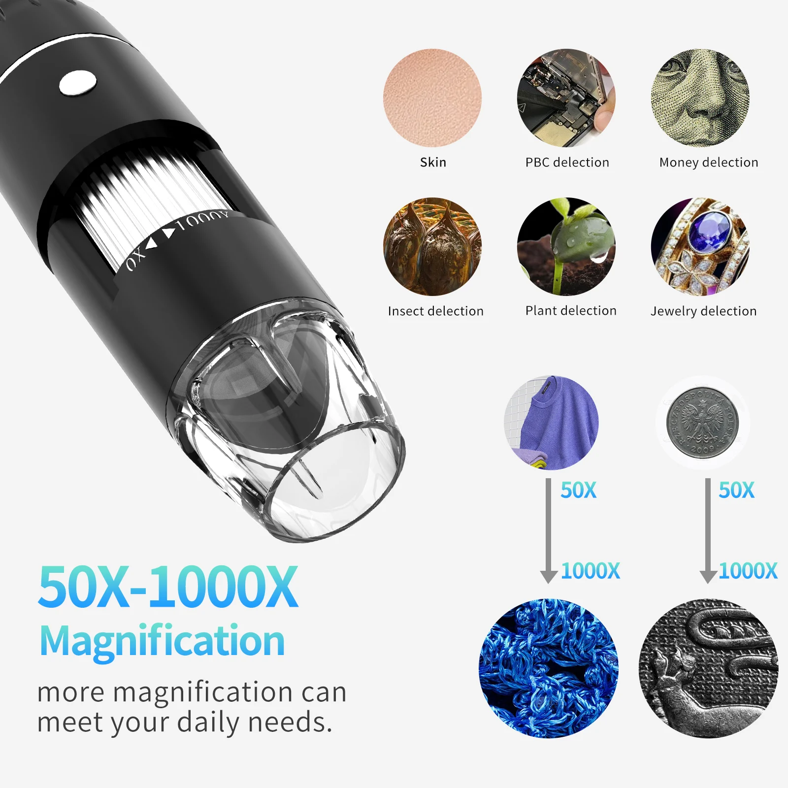 Digital Microscope Camera 3 In1 Type C USB Portable USB Handheld Microscopes For Soldering LED Magnifier Mobile Phone Repairing. 