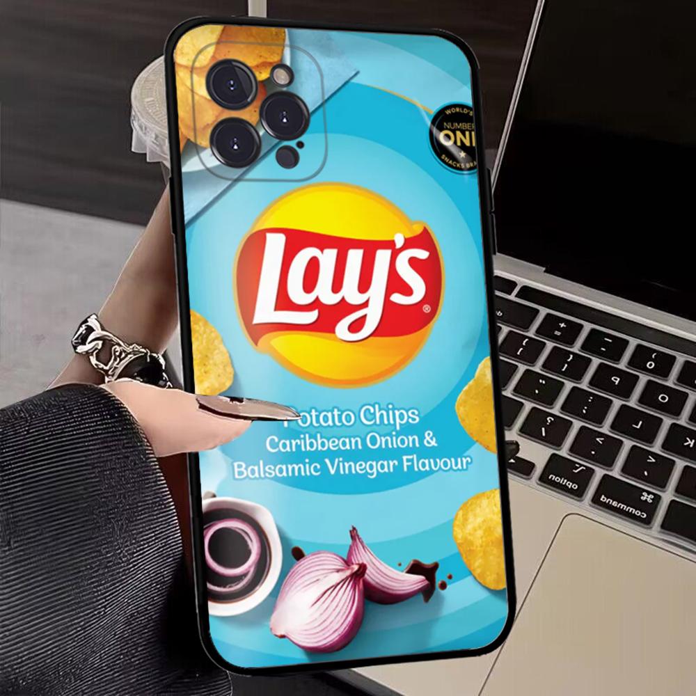 Snack Food Potato L-Lay'S Phone Case for iPhone 15 8 7 6 6S Plus X SE 2020 XR XS 14 11 12 13 Mini Pro Max Mobile Case. 