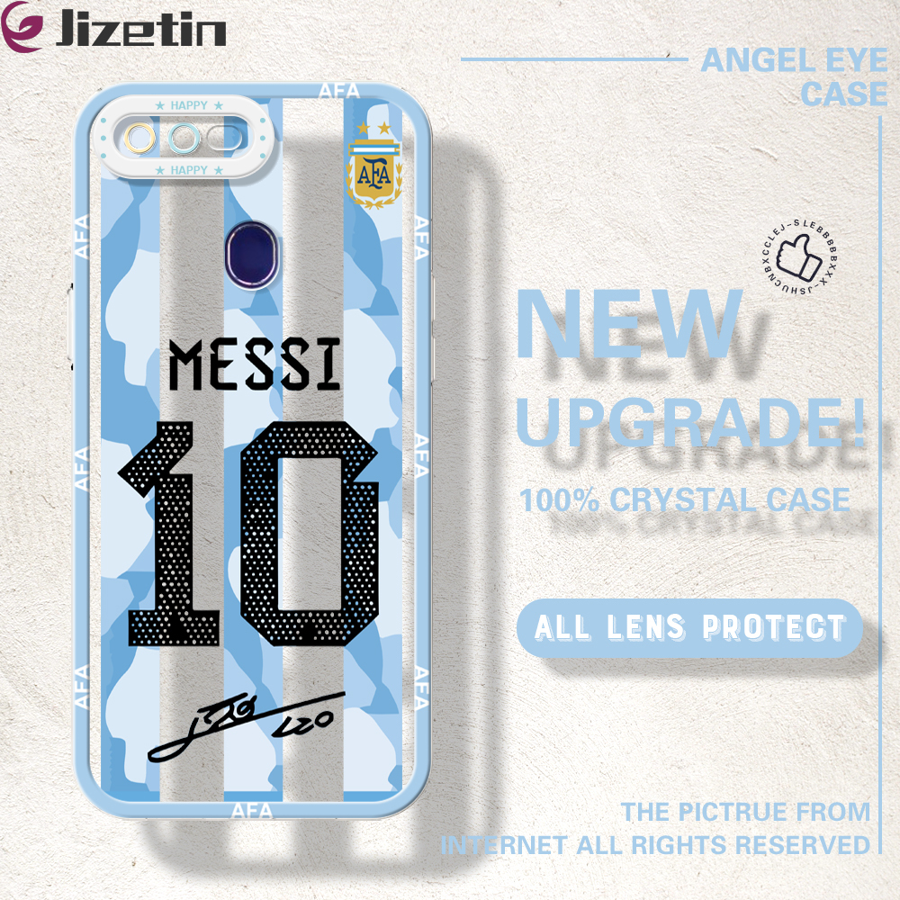 Jizetin for OPPO F9 / Realme 2 Pro / Realme U1 Back Cover Crystal Transparent Football Star For Boys Soft Full Camera Cover Protection Phone Cases