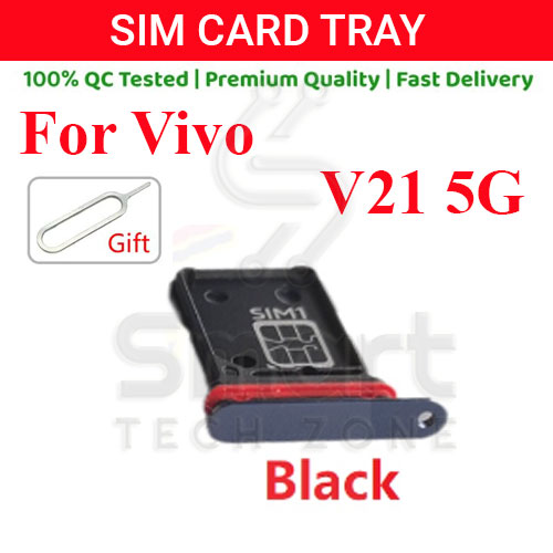 Vivo V21 V21s 5G Sim Tray Micro SD Card Slot with Sim Ejector Pin Replacement Part. 