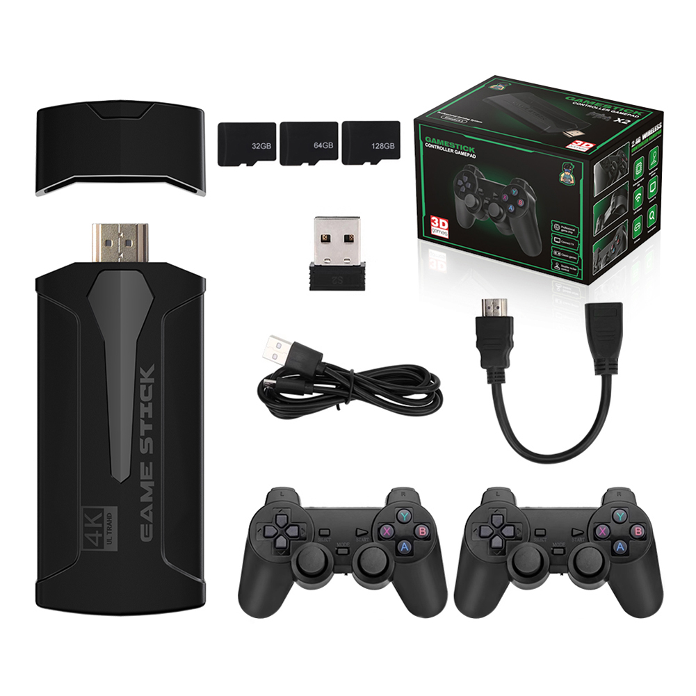 M8/M8 PLUS Video Game Console 4K HD 2.4G Wireless Controller TV Game Stick 20000+Games Retro Handheld Game Player For PS1/FC/GBA. 