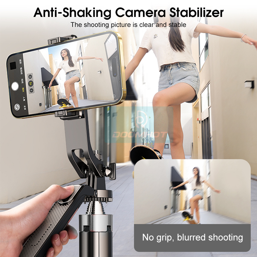 Doomhot Phone Holder Stabilizer 1.8M Camera Stabilizer Reinforced Four-Leg Ultra-Stable Tripod Live Self-Timer Automatic Balance Selfie Stick Tripod With Bluetooth Remote. 