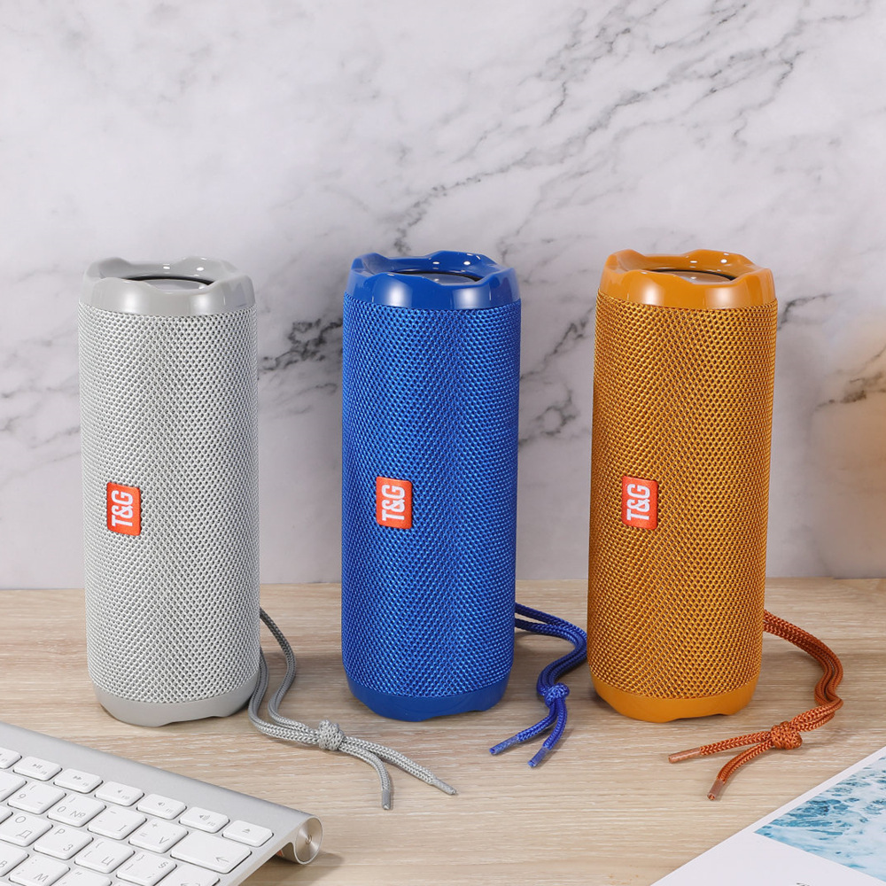 Cross-border TG191 wireless bluetooth speakerTWS fabric portable creative plug-in card U disk FM gift audio. 