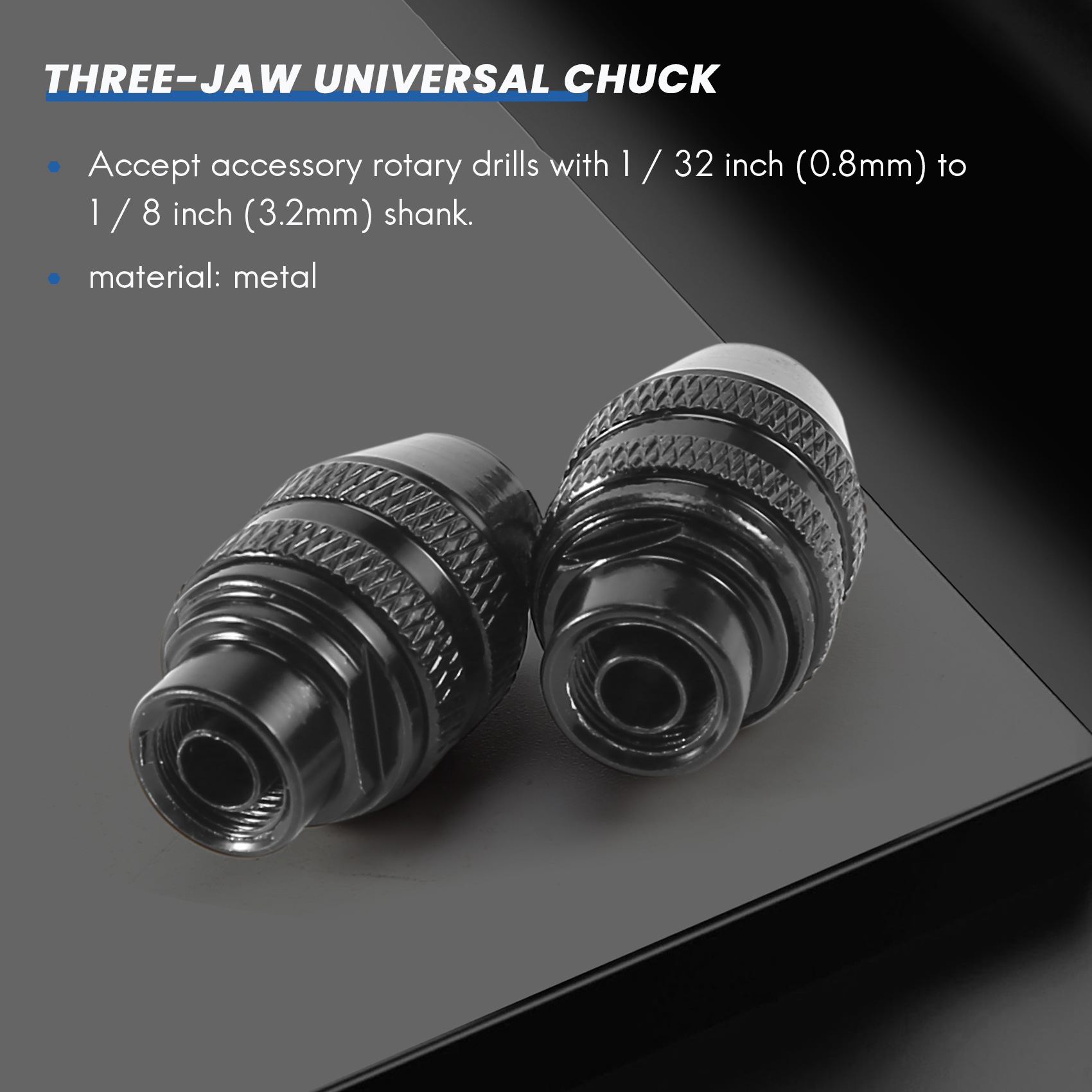 3Pcs Change Keyless Chuck Universal Chuck Replacement for 4486