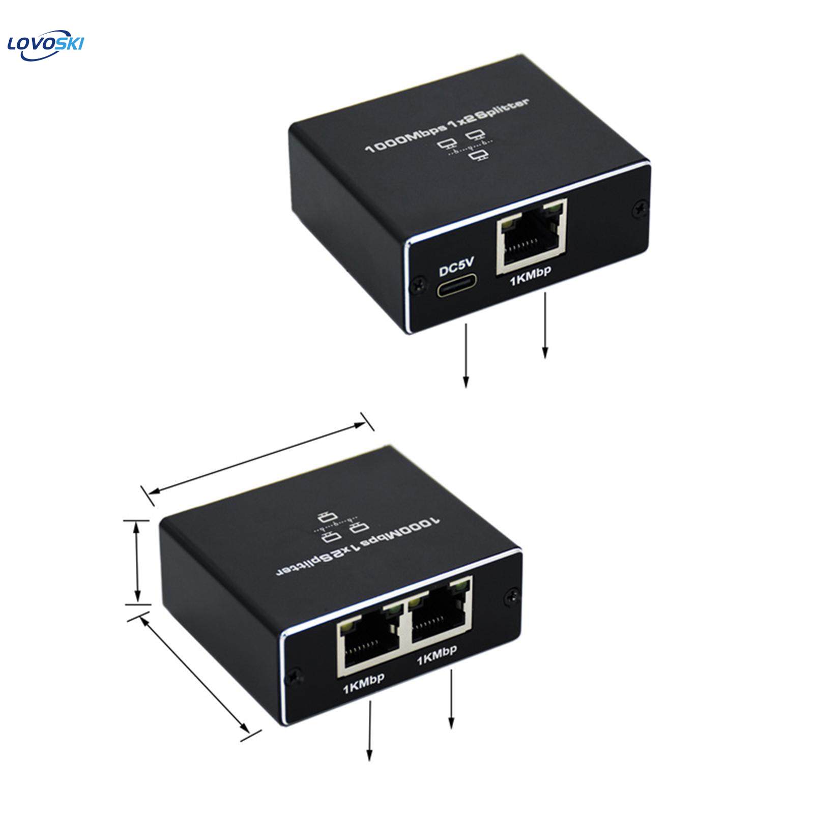 Gigabit Network Splitter Plug and Play Ethernet Splitter 1 to Speed Traffic Optimization. 