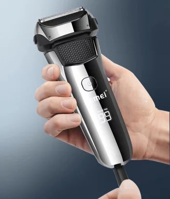 Kemei Razor KM-8512 Double-layer Reciprocating Full-body Washing LCD Digital Display Electric Shaver for Men Machine for Men. 