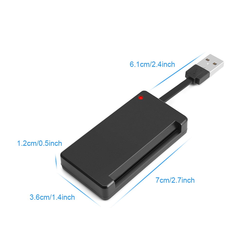 Rocketek USB 2.0 smart Card Reader memory for ID Bank EMV electronic DNIE dni citizen sim cloner connector adapter PC computer. 