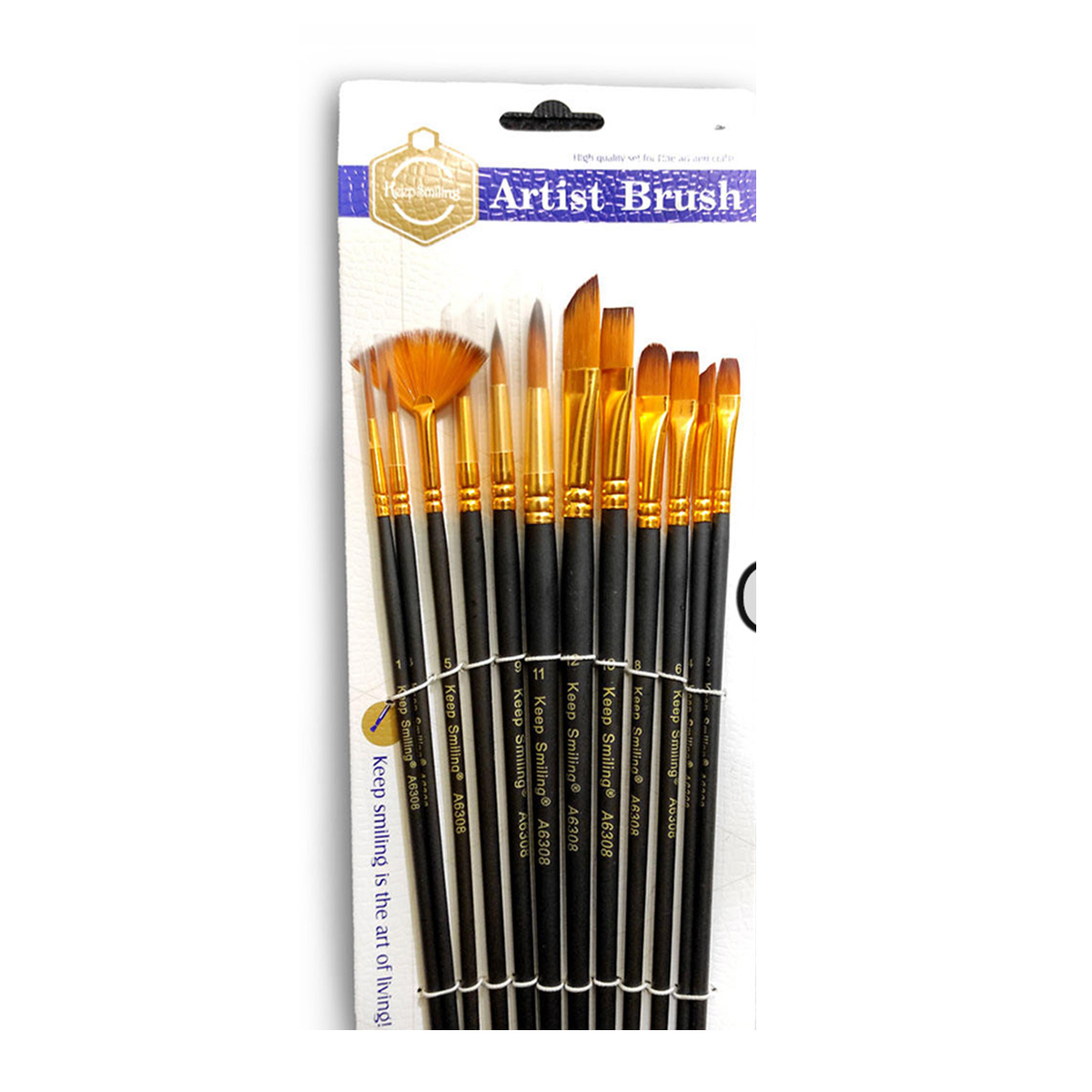 Keep Smiling 12pcs Mix Brush Tuli Set for Artists- KeepSmiling