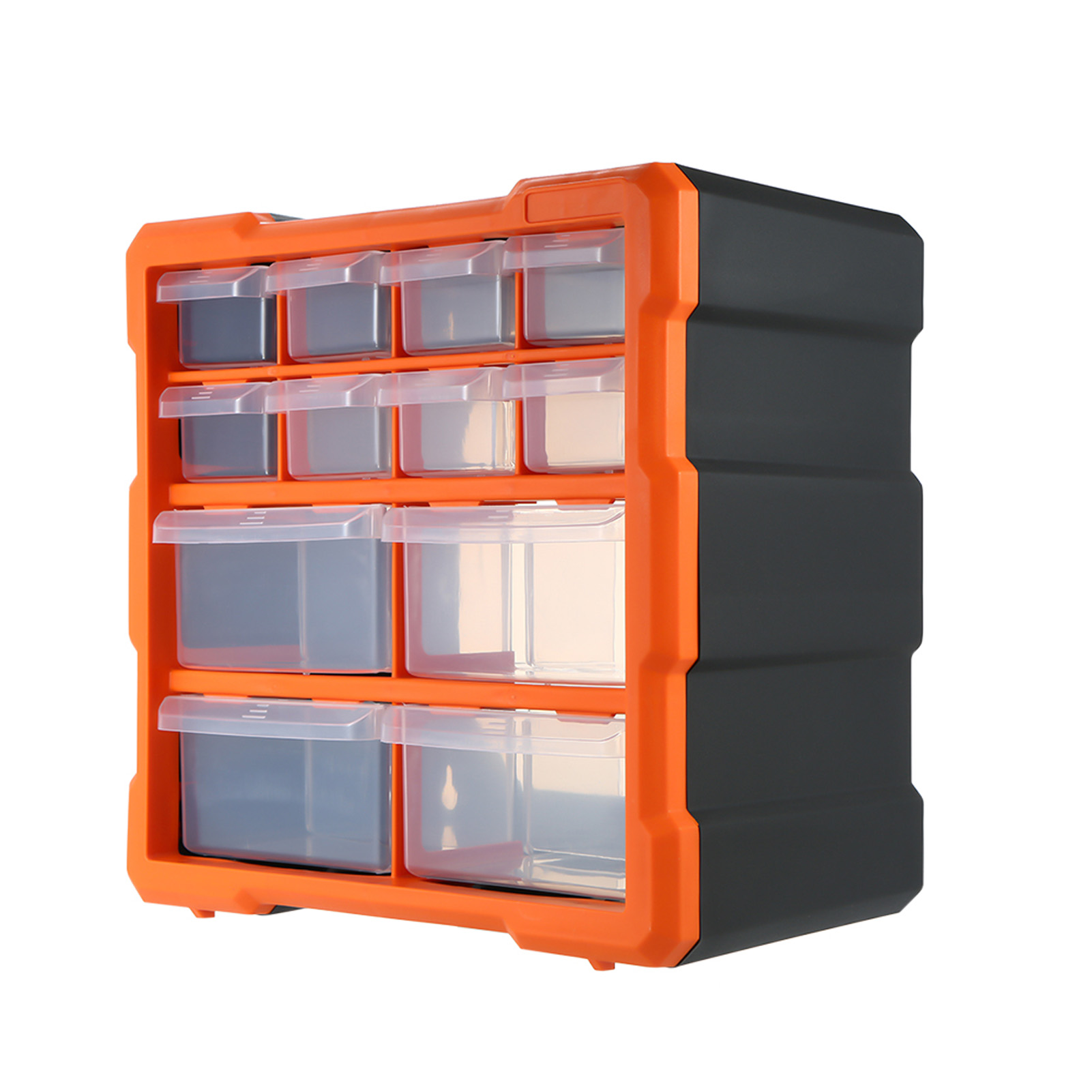 KOGEEK Drawer Plastic Parts Storage Box Multiple Compartments Slot Hardware Box Organizer Craft Cabinet Tools Components Container Accessories Storage Case with 12 Dividers Grids. 