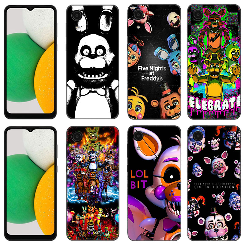 Fnaf Animatronics Phone Case For Samsung Galaxy A01 A03 Core A04 E A02 A05 A10 A20 A21 A30 A50 S A6 A8 Plus A7 2018 Black Cover
