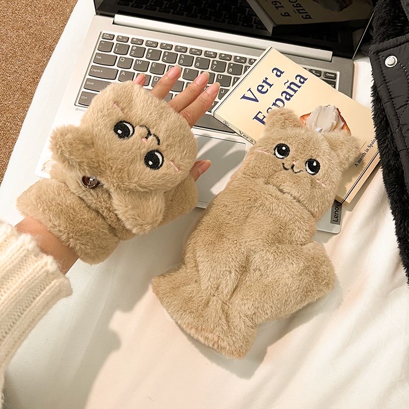 Cute Cat Plush Gloves