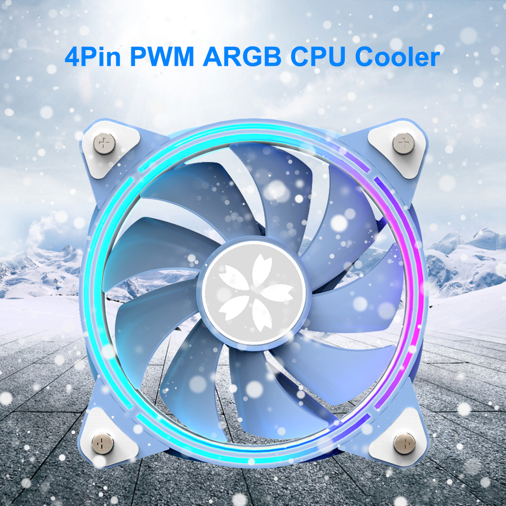 Yeston ZEAGINAL 12cm PC Case Cooling Fan Hydraulic 4Pin PWM 1800RPM CPU Cooler ARGB Adjustable computer Case Fan Ventilador. 